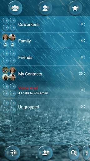 Dialer Bubble Rain Theme for Drupe and ExDialer screenshot 4
