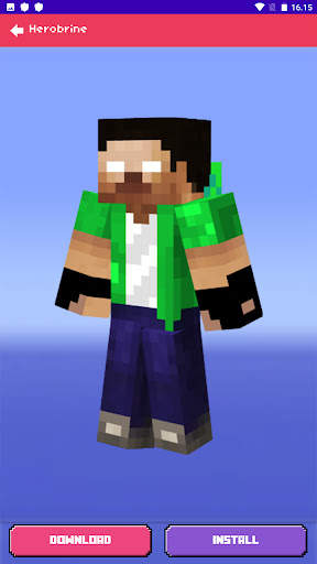 Mod Herobrine Monster School screenshot 3