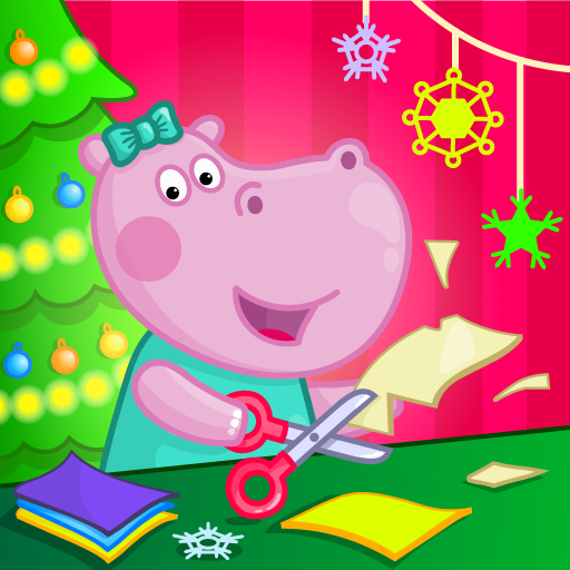 Kids handcraft: Snowflakes icon
