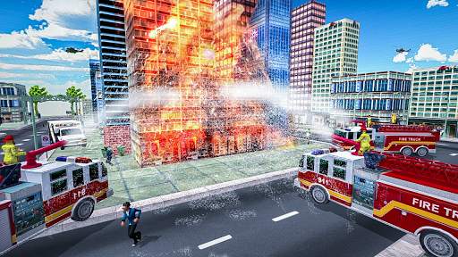 American Fire Fighter:  Real Hero- Fire Truck Game screenshot 1