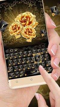 Golden Rose Keyboard Theme screenshot 2