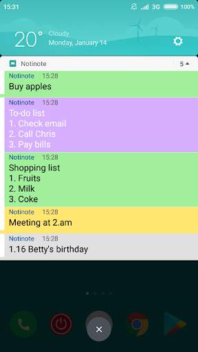 Notinote - Sticky note in notification скриншот 3