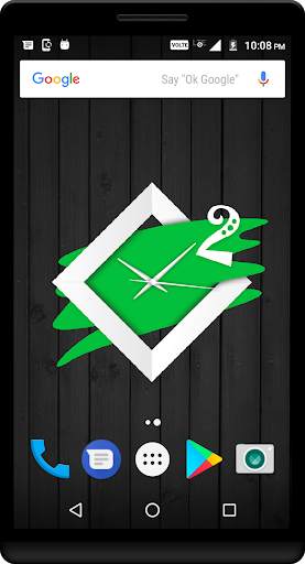 Green Clock Live Wallpaper screenshot 1