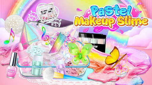 Pastel Makeup Slime - Rainbow Slime Simulator screenshot 1