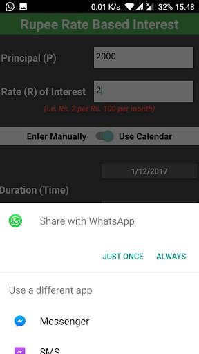 Rupee Interest Calculator screenshot 2