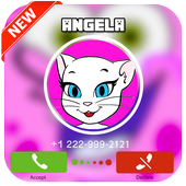 Call Angela Cat Talking 2018 prank icon
