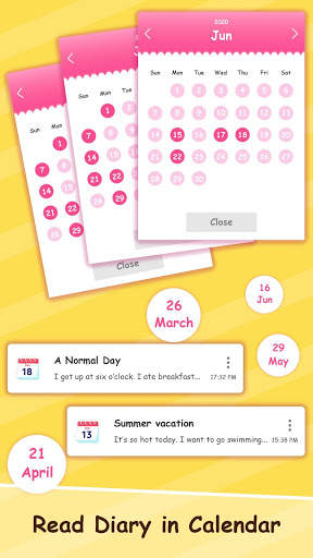 Diary App with Video, Photo & Security Lock 3 تصوير الشاشة