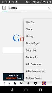 Fast Android Browser AP screenshot 2