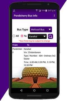Pondicherry Bus Info screenshot 8