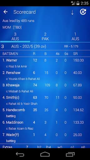 Fastest Live Cricket Scores 2 تصوير الشاشة