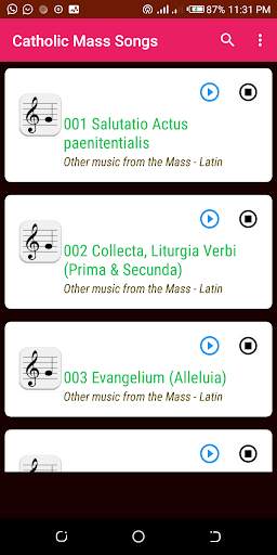 Catholic Mass Songs screenshot 2