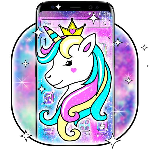 Cute Galaxy Unicorn Launcher Theme 1.1.3