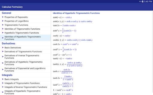 Calculus Formulary screenshot 9