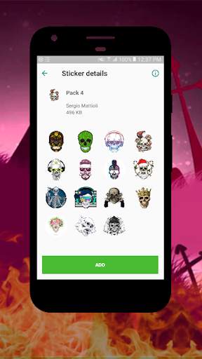 Skull Stickers For WhatsApp screenshot 5