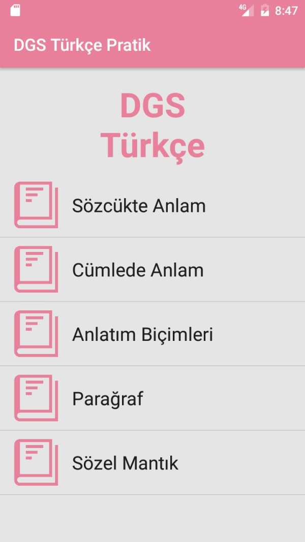 DGS Türkçe Pratik screenshot 1