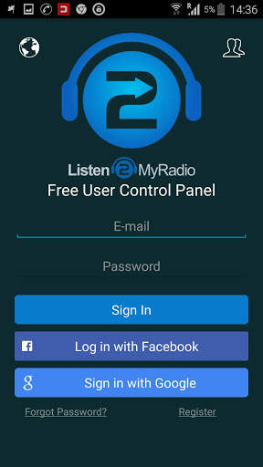 Listen2MyRadio Control Panel screenshot 2