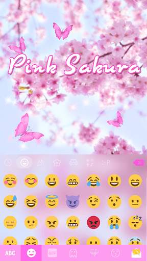 Pinksakura Keyboard Theme screenshot 2