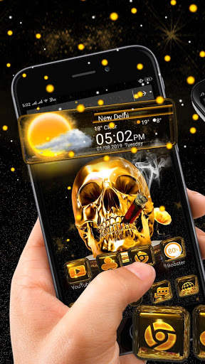 3D Skull Glass Tech Launcher Theme💀 screenshot 2