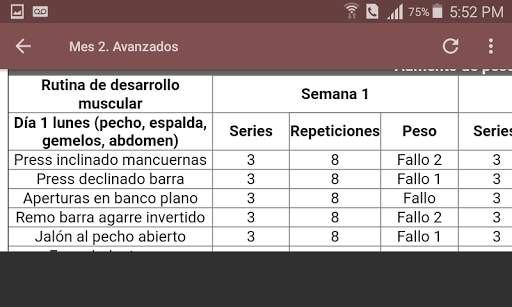 Rutinas de Gimnasio. Fitness screenshot 6