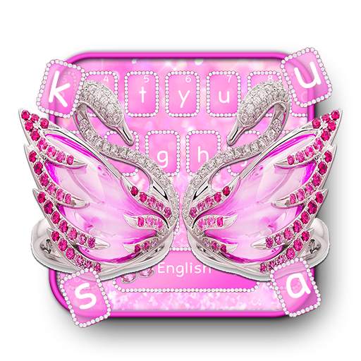 Diamond Swan Keyboard Theme 10001003