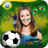 Brazil National Flag Face Photo Frame DP Maker icon