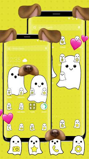Anime Elfin Snap Cute Yellow Cartoon LauncherTheme screenshot 5