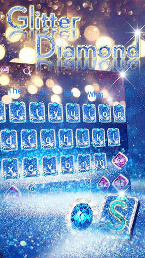 Blue Diamond Glitter Keyboard screenshot 3