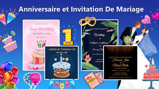 Carte d'invitation avec photo screenshot 2