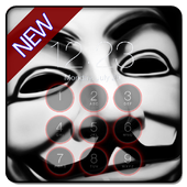 Anonymous Hacker Lock Screen أيقونة