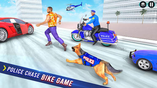 Police Dog Crime Bike Chase screenshot 2