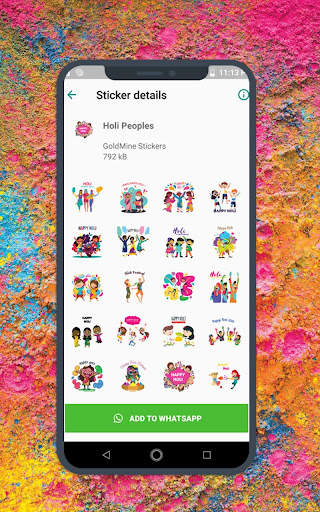Holi Sticker For WhatsApp- WAStickerApps screenshot 3