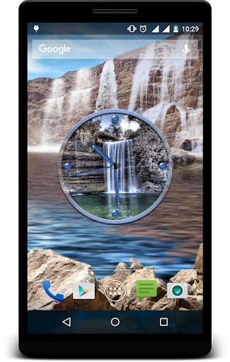 Waterfall Clock Live Wallpaper screenshot 5
