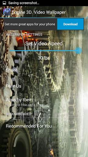 Engine 3D. Video Wallpaper screenshot 8
