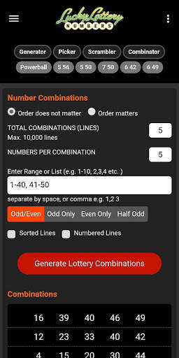 Lucky Lottery Number Generator screenshot 4