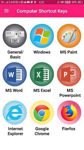 Computer Shortcut Keys (300 Keyboard ShortcutKeys) screenshot 1