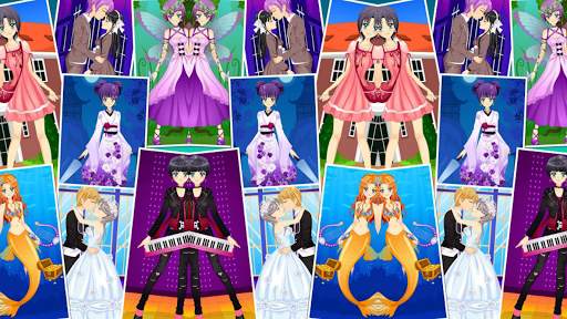Anime Dress Up Games For Girls - Couple Love Kiss screenshot 1