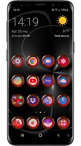 Theme Launcher - Orb Red Icon Changer Free Round screenshot 5