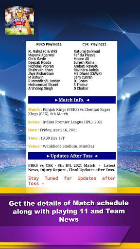 Fantasy™11 -Dream11 Prediction screenshot 4