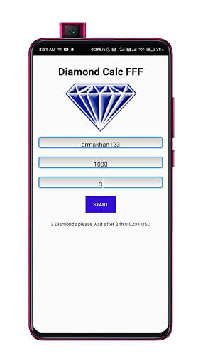 Free FF Diamonds Calculator screenshot 1