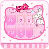 Lovely Pink Cat-Emoji Keyboard 1.3