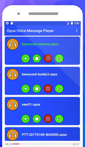 Opus Player - Audio Messages Player 2 تصوير الشاشة