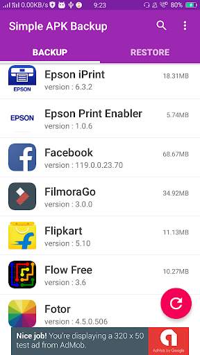 Simple APK Backup screenshot 1