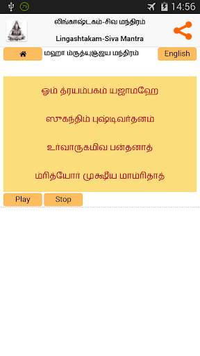 Lingashtakam in Tamil (Shiva) screenshot 4