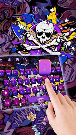 Graffiti Skull Keyboard Theme screenshot 2