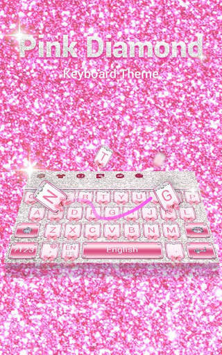 Pink Diamond Keyboard Theme screenshot 3