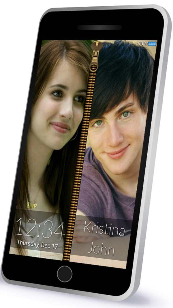 Couple Photo Zipper LockScreen screenshot 1
