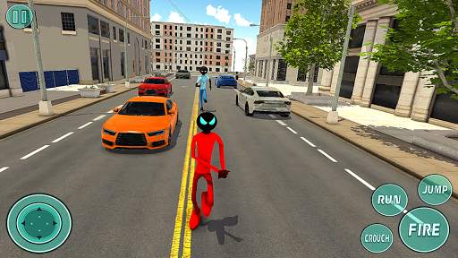 Stickman Rope Hero Mafia Crime Game screenshot 4