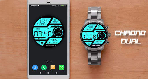 Chrono Dual Watch Face & Clock Live Wallpaper screenshot 11