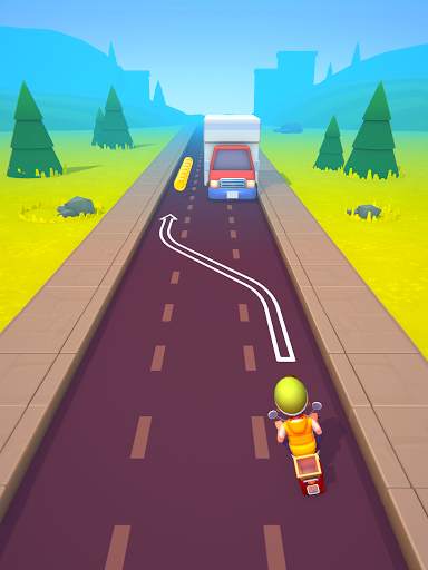 Deliveryman: running bike race 3D screenshot 6