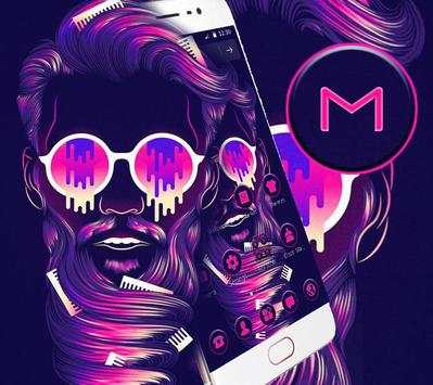 Purple Neon Tide Man Theme screenshot 2
